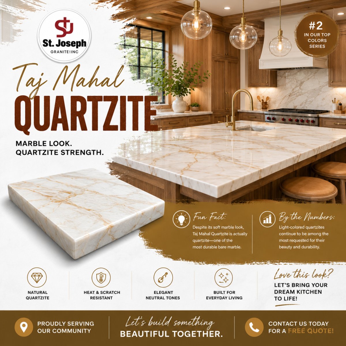 Taj Mahal Quartzite: Elevate Your Home with Timeless Elegance
